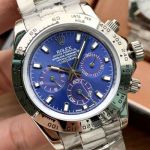 Rolex Daytona 904L Steel 40mm Six Hands Chronograph Oyster Band Light blue/Grey/Blue/Black Face Watch